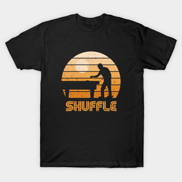 Retro Sunset Shuffleboard Table Shuffleboard TShirt TeePublic
